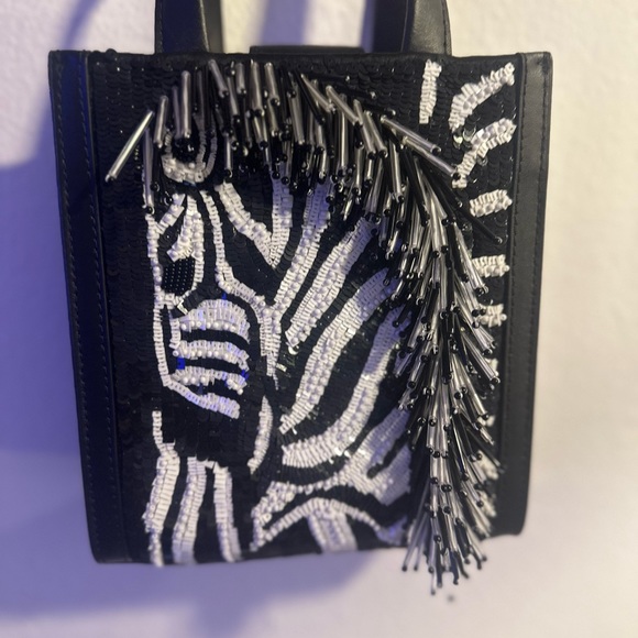 Kate Spade Manhattan Zebra Embellished Mini Tote or Crossbody - Picture 16 of 16